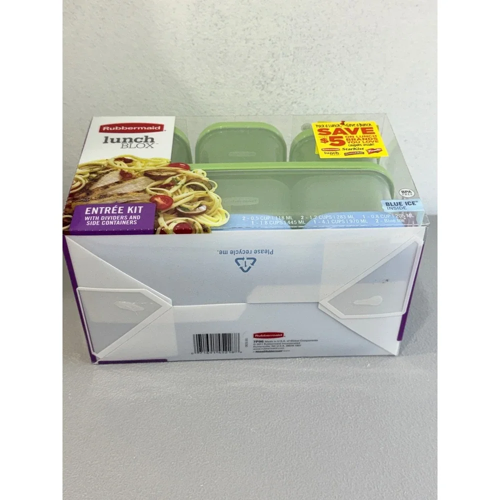 Rubbermaid Lunch Blox Entree Kit Ice Food Storage Containers